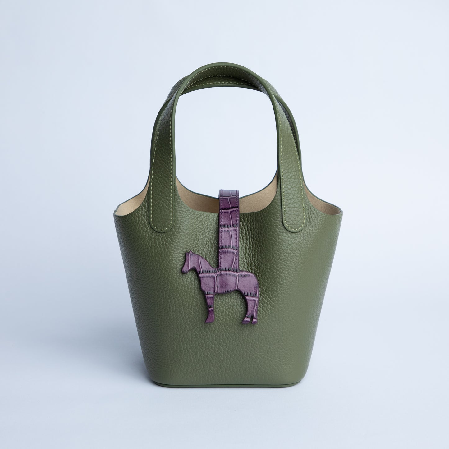 Horse Loop in Purple Croc