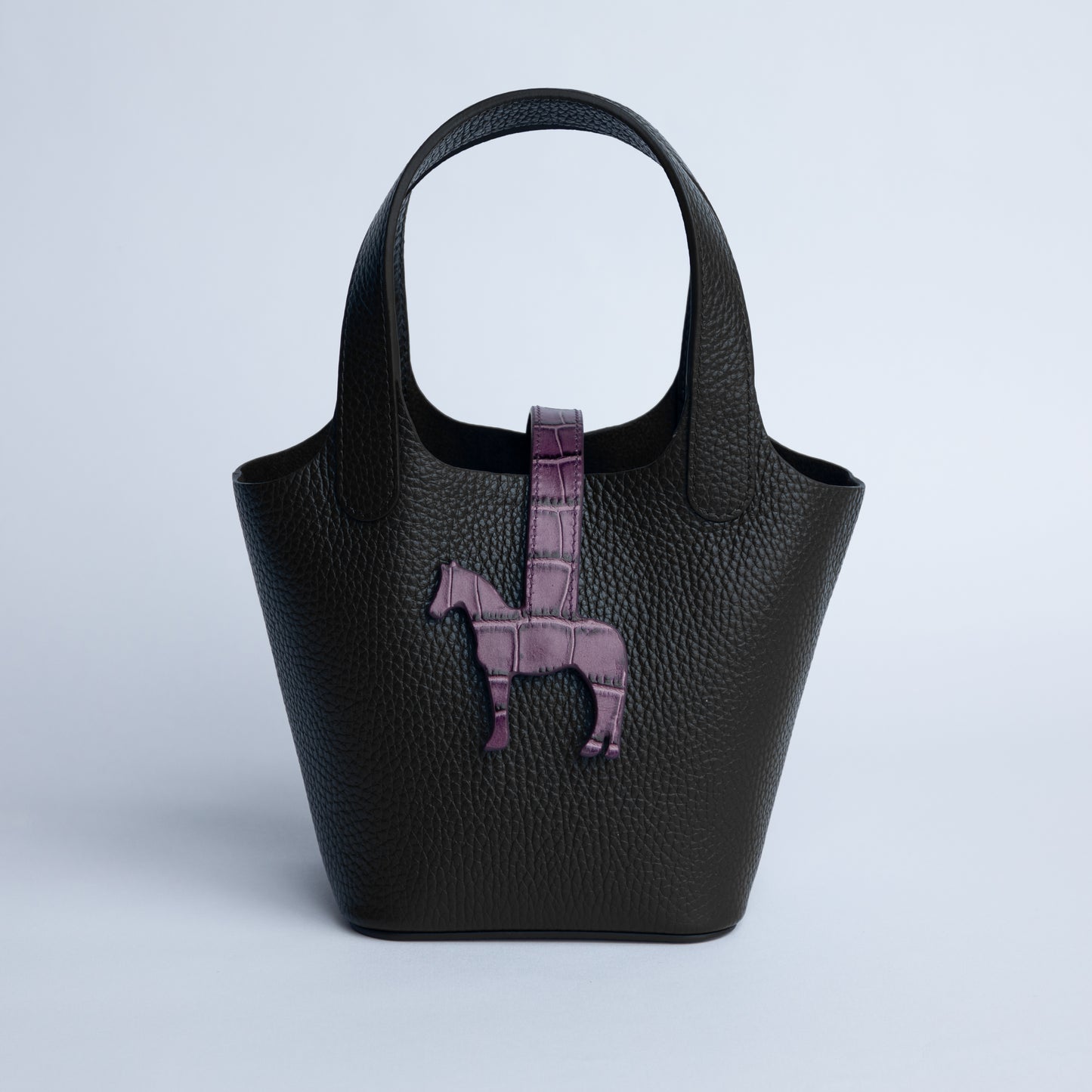 Horse Loop in Purple Croc