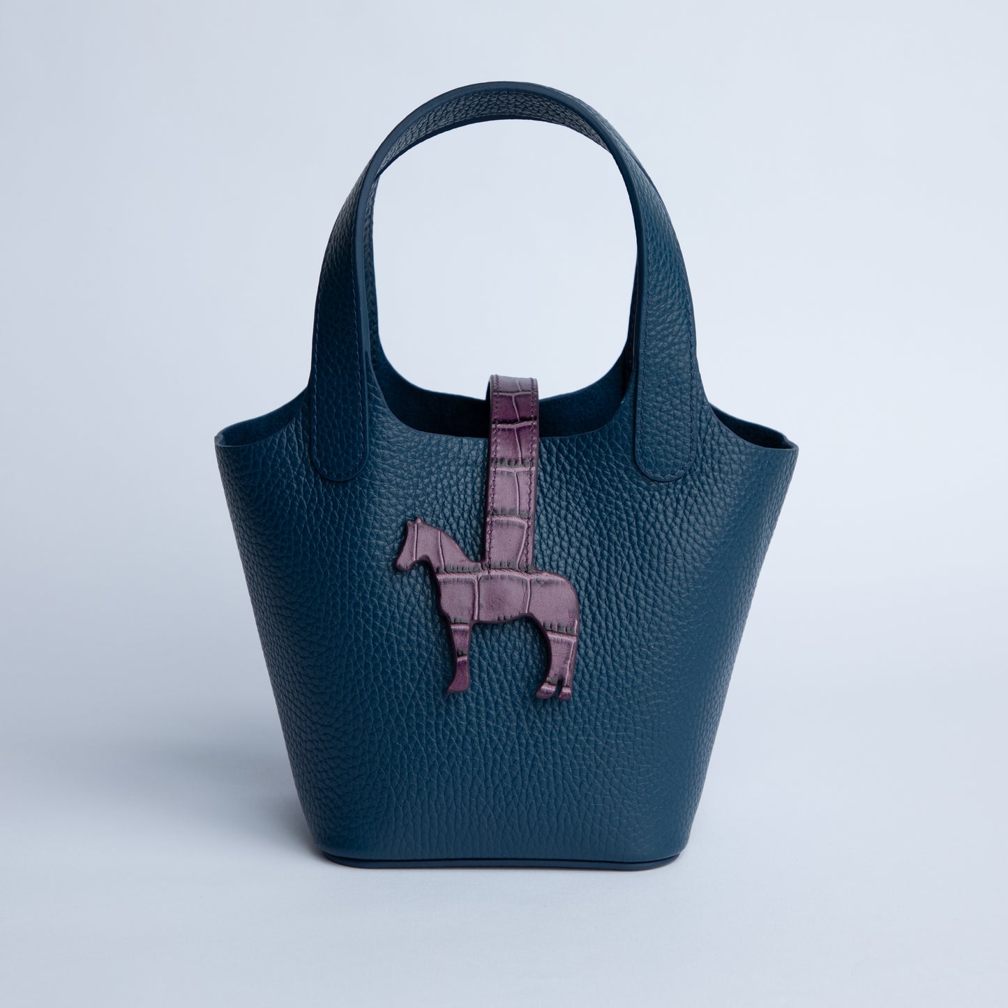 Horse Loop in Purple Croc