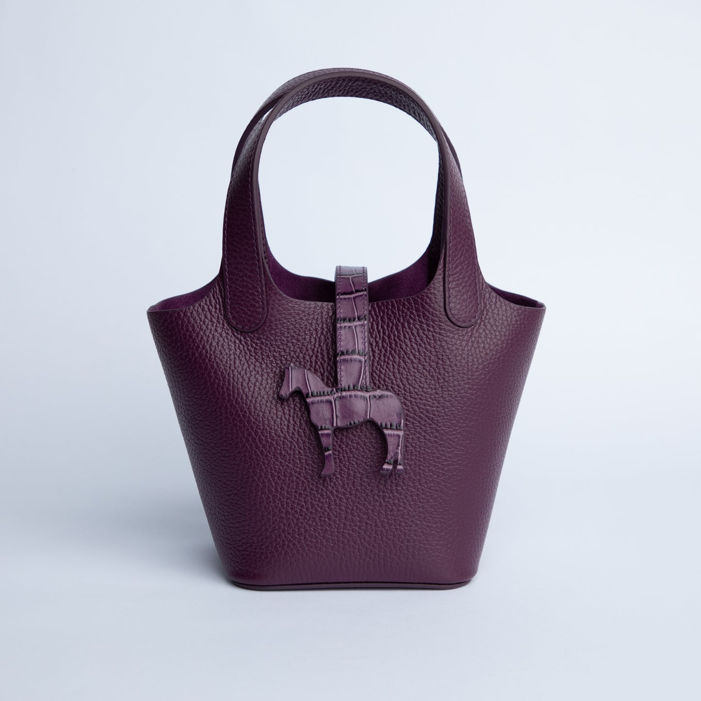 Horse Loop in Purple Croc