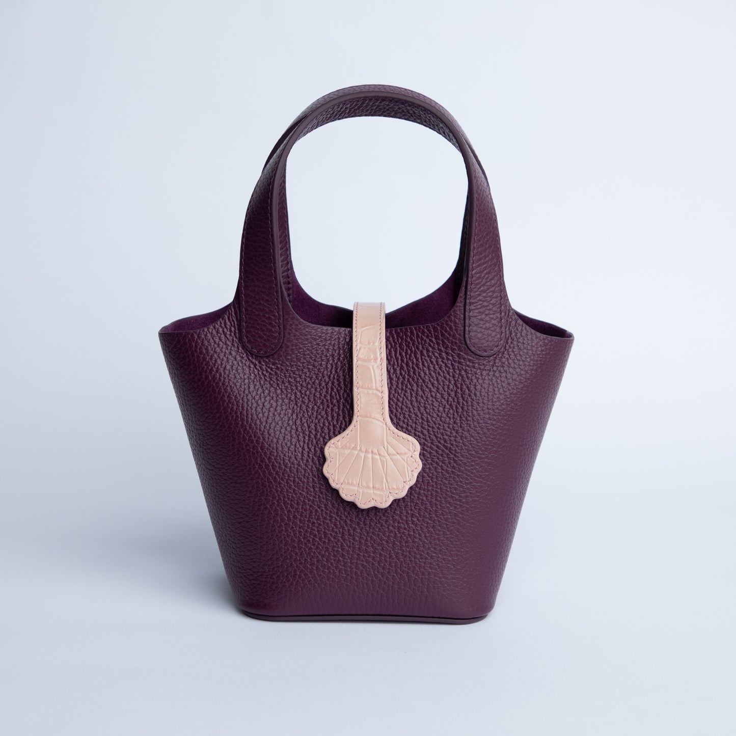 Shell Loop in Pink Croc