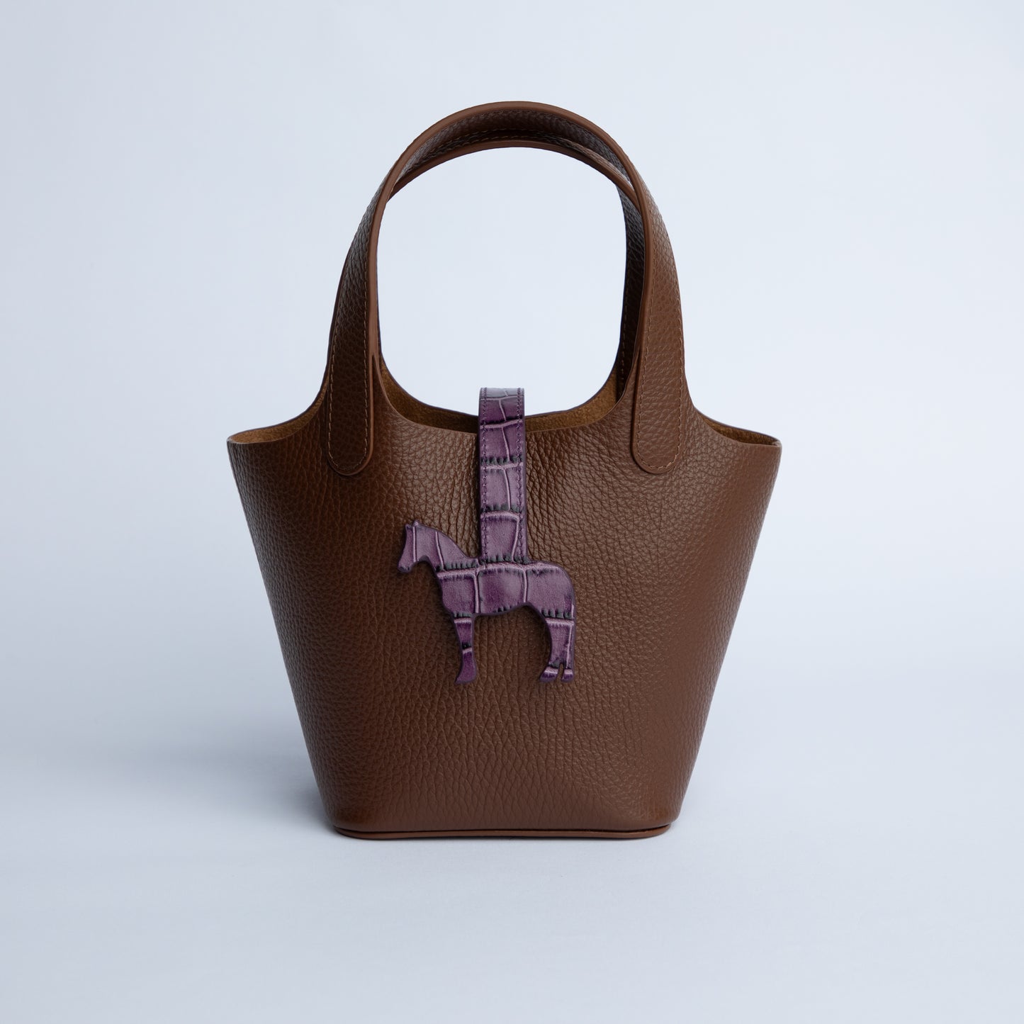 Horse Loop in Purple Croc