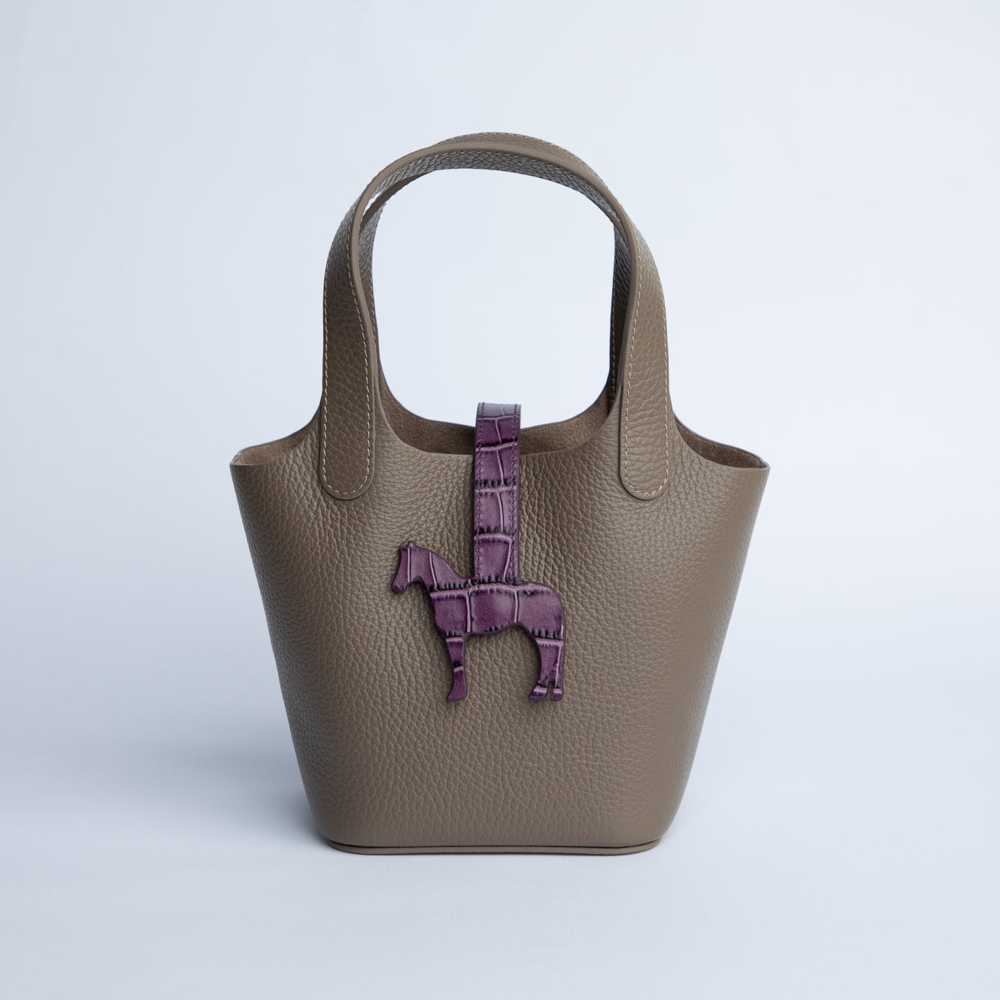 Horse Loop in Purple Croc