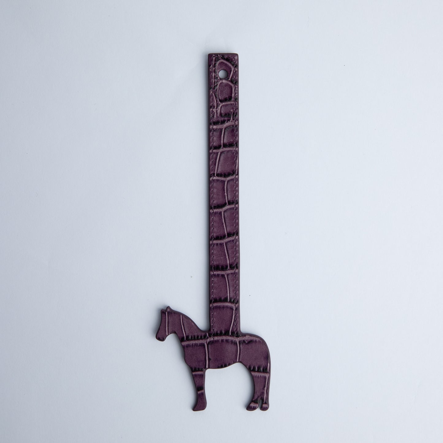 Horse Loop in Purple Croc