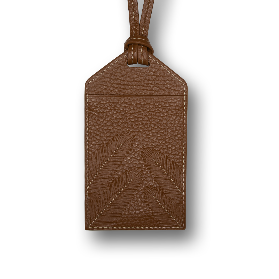 Nakhla | Palms in Tan ID Holder